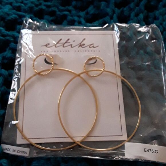 ettika Jewelry - HP NIP ettika los angeles xtra large gold hoops